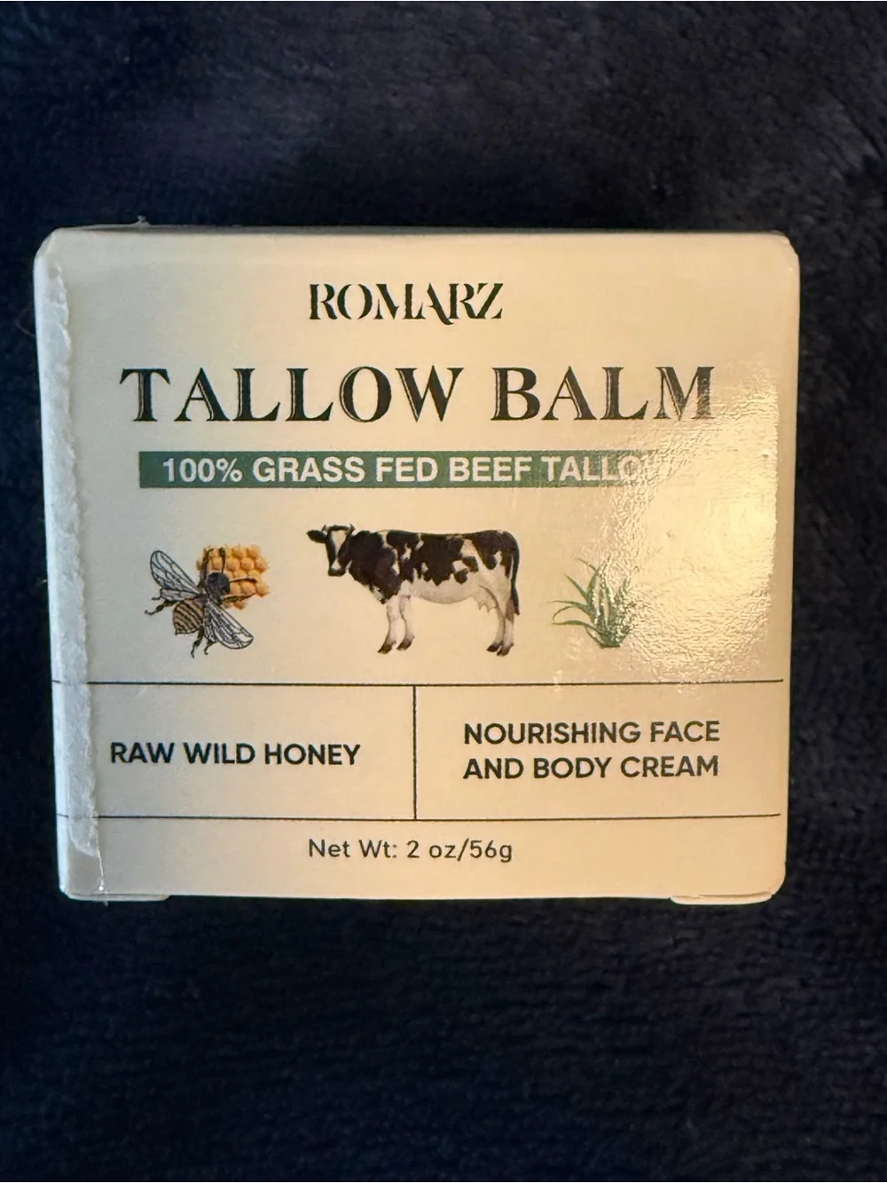 Romarz Raw Wild Honey Tallow Balm - Nourishing Face & Body Cream (Cream) - Picture 1 of 5